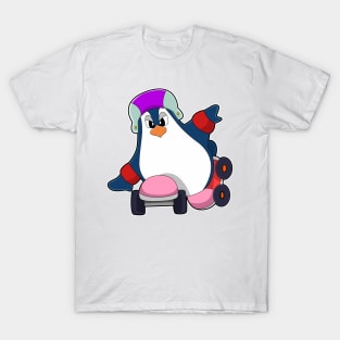 Penguin as Inline Skater with Inline Skates T-Shirt